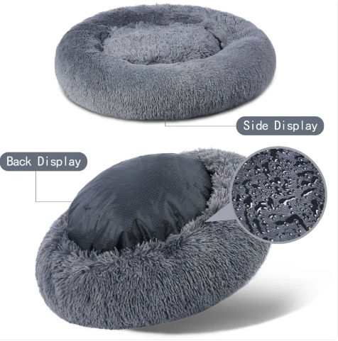 GreyMuzzle Calming Donut Cuddler — Anxiety-Relief Bed for Senior Dogs