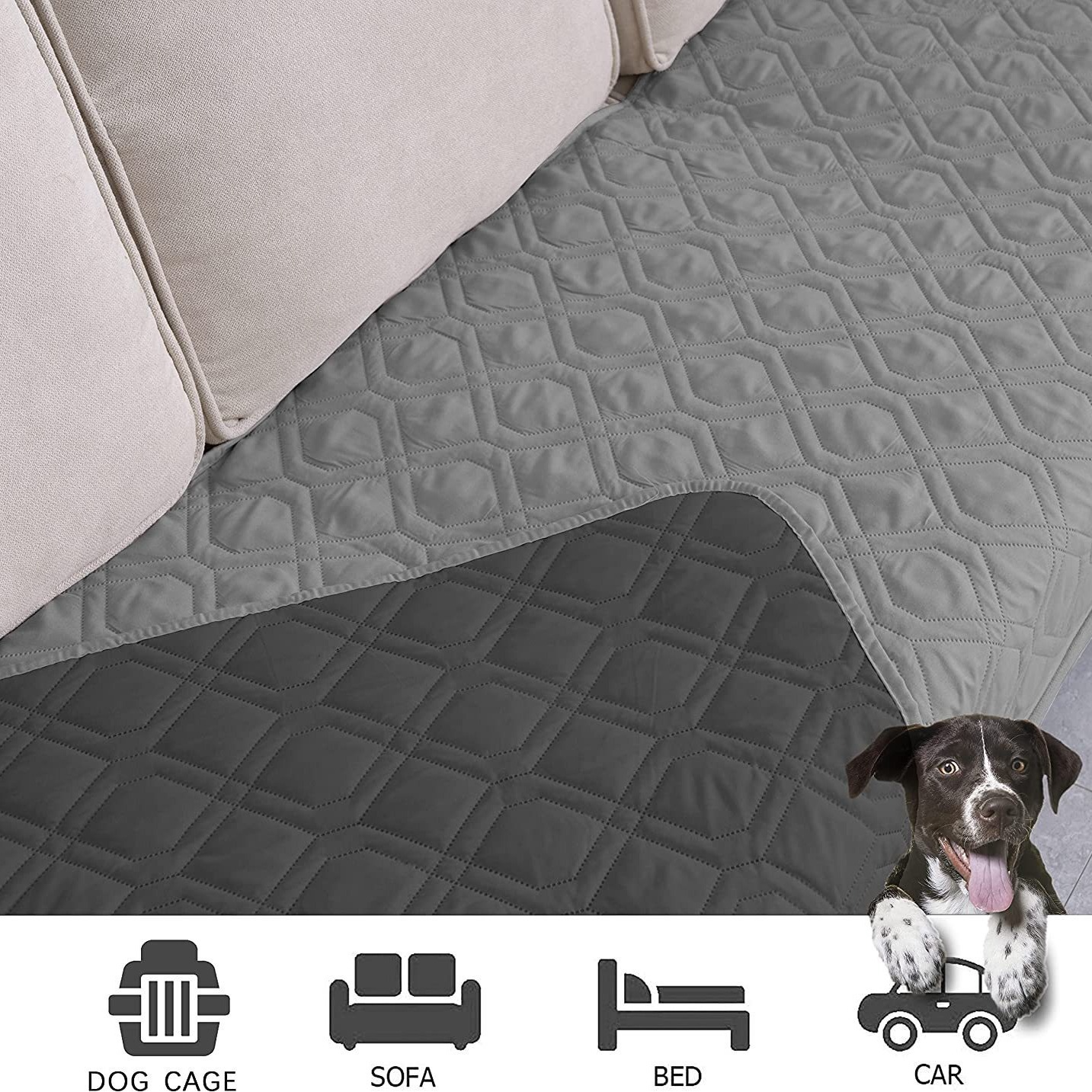 GreyMuzzle Waterproof Bed Cover — Anti-Slip, Machine-Washable Protection