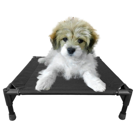 GreyMuzzle Elevated Cooling Bed — Breathable Raised Cot for Warm Sleepers (Small)
